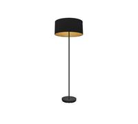 Abrila Anuska Negro / Oro - Lámpara Pie Salón Moderno 1Xe27 40 Cm