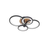 Abrila Sydney Negro/Madera Oscura - Lámpara Moderna 76 W