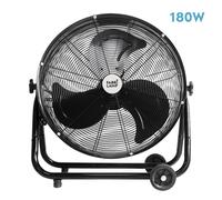 FABRILAMP Ventilador Industrial Poniente 180w Negro 64d 3 Velocidades 67,5x75x41 Cm Orientable