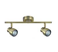 Fabrilamp regleta 2 luces modelo chacho cuero para bombilla gu10