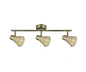 Fabrilamp regleta cooper 3xe14 cuero 16x48,5x8,5 cm