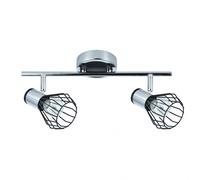 Fabrilamp regleta de baño mateo 2 focos cromo/negro