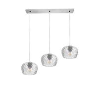 Fabrilamp regleta estela 3xe27 cromo regx65x13 cm culipas cristal ta