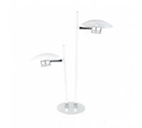 Fabrilamp Sobremesa Ciudad Del Cabo 2 Luces 12w 4000k Blanco Plata