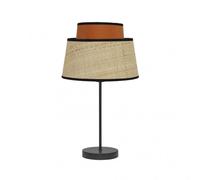 Fabrilamp sobremesa realizada de tela color calabaza/natural jia 1luz