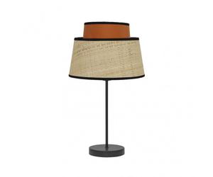 Fabrilamp sobremesa realizada de tela color calabaza/natural jia 1luz