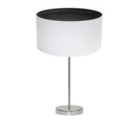 Fabrilamp sobremesa tatiana 1xe27 niquel/blanco-mad.negra 63x30x30 cm