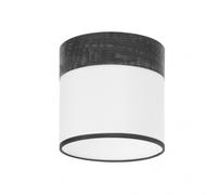 Fabrilamp tira cloe blanca/lámpara de techo/madera negra e27 (Ø16x16