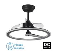 Fabrilamp ventilador 110w dc chom negro 3 aspas transp. 46/66x62x62cm