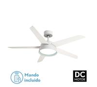 Fabrilamp ventilador 25w dc blanco lebeche 5 aspas rev. blanca/haya 6