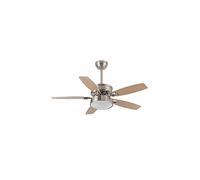 Fabrilamp ventilador 30w dc braw niquel 5 aspas plata/haya 6 vel. 3 co