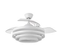 FABRILAMP Ventilador 72w Dc Kai Blanco 3 Aspas Transp. 6 Vel. 3 Colores 43/58x50/107 C/remoto,memoria Y temp. 6120lm