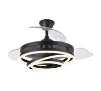 FABRILAMP Ventilador 72w Dc Kai Negro 3 Aspas Transp. 6Vel. 3 Colores 43/58x50/107 C/remoto,memoria Y temp. 6120lm