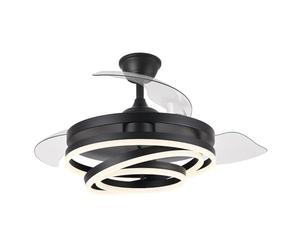 FABRILAMP Ventilador 72w Dc Kai Negro 3 Aspas Transp. 6Vel. 3 Colores 43/58x50/107 C/remoto,memoria Y temp. 6120lm