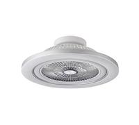 FABRILAMP Ventilador 72w Dc Mato Niquel 5Aspas Transp. 22x58x58cm 6 Vel. 3 Colores C/remoto,memoria,temporiz Y Reg.Intensidad 6120lm