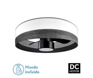 Fabrilamp ventilador dc 24w olga blanco/mad.negra-negro 3 aspas 6 vel.