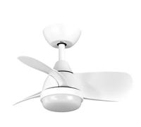 FABRILAMP Ventilador Dc 24w Pirdo Blanco 3 Aspas 60d 2400lm 6 Vel. 3000-4500-6000k C/remoto, Memoria Y Temporizador