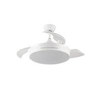 FABRILAMP Ventilador DC 59w Micenas Blanco 4 Aspas Transp. 106d 6 Veloc. 6980lm 3 Colores C/remoto, Reg.intensidad, Memoria Y Temporizador