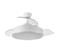 Abrila Dc Criador 107Cm Blanco - Ventilador De Techo Aspa Retráctil Con Luz