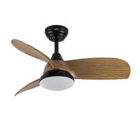 FABRILAMP Ventilador Dc Atomo 24w Negro 3aspas Madera Oscura 91d 2640lm 3000k,4000k,6000k Remoto+memoria+temporizador