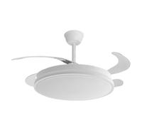 FABRILAMP Ventilador Dc Guerrero 44w Blanco 4asp 107d 4900lm 3500-4000-6500k Remoto Y Temporizador Ecoiluminaled