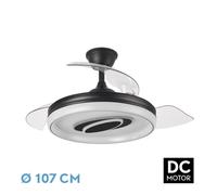 Fabrilamp Ventilador DC Maracana 59W Negro 3 aspas 107d 6980 lm 3000/4500/6500K con control remoto