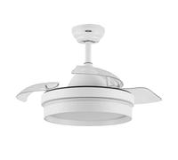 FABRILAMP Ventilador Dc Nalon 48w Blanco 3aspas 91d 6vel 4800l 3000k,4500k,6000k Remoto+memori temporizador