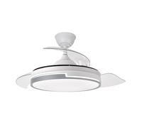 FABRILAMP Ventilador Dc Papiro 59w Blan/gris 3asp.107d 6980l 3000-4000-6500k Remot+mem+tempo