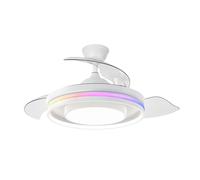 FABRILAMP Ventilador Dc Pitufo 59w Blanco/haya 3asp107d 6980lm Rgb +3000-4500-6500k Reg.intensidad+remoto+memo+temporiz