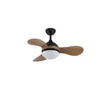 FABRILAMP Ventilador Dc Solido 24w Negro 3aspas Madera 91d
