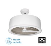 Fabrilamp ventilador dc tatiana 110w blanco/mad.gris 3 aspas 62d 3000-