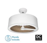 Fabrilamp ventilador dc tatiana 110w blanco/mad.oscura 3 aspas 62d 300
