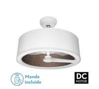 Fabrilamp ventilador dc tatiana 110w blanco/oxido 3 aspas 62d 3000-400