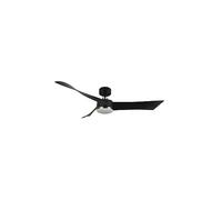 FABRILAMP Ventilador Dc Tempel 26w Negro/cuero 3 Aspas 132d 6vel. 3 Colores 2950lm C/remoto, Memoria Y Temporizador