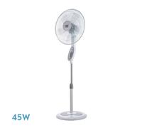 Fabrilamp ventilador de pie floxo blanco/gris 3 vel. 45w c/remoto temp