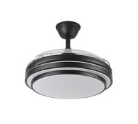 Fabrilamp Ventilador IBE Negro 3 Aspas, Remoto, Memoria y Temporizador