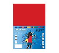 Fabrisa 15 - Cartulina, paquete de 50 unidades, color rojo
