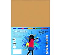 FABRISA 18458-Cartulina 180G A4 100H Marron Claro