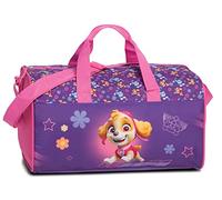 Paw Patrol Marshall Chase Skye - Bolsa de deporte infantil (38 x 22 x 20 cm, 16 L), color morado y rosa, rosa/morado, 38 cm, Bolsa de deporte