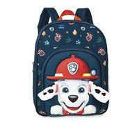 Fabrizio Mochila infantil de la Patrulla Canina para niños de 3 a 6 años con Marshall y orejas de peluche, bolsa para guardería, 31 x 24 x 13 cm, 8 l, color azul