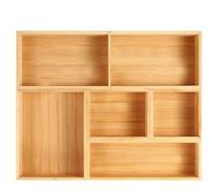 Fabsome Organizador pequeño cajones de baño, caja de madera de bambú para escritorio, cajón de maquillaje, bandeja de almacenamiento de té para cocina y oficina, 5 unidades.