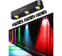 FabStyl Luz Solar Exterior Jardin, 4 Piezas Luz Solar Exterior De Pared con Función de Sincronización, Lampara Solar de 10 Modos y 7 Colores, LED Solar Exterior para Patio, Terraza, Porche, Fachada