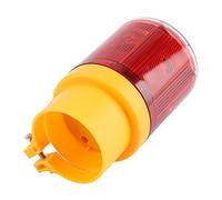 Fabul Luz de Baliza Intermitente para Automóvil, Luz de Baliza Solar LED, Lámpara Estroboscópica de 0.3W para la Temporada de Viento de Barro de Nieve Al Aire Libre (Rojo)