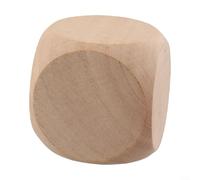 FABULETTA 10 cubos de dados de madera en blanco, sin acabar, lisos, sin pintar, ideales para grabar, serigrafía, pintura, manualidades, juegos de mesa personalizados (40 m)