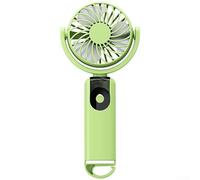 FABULETTA - Accesorios de viaje para verano, ventilador de camping para tienda de campaña, ventilador de mano recargable (verde)