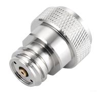 FABULETTA Adaptador de repuesto de metal para cilindros SodaStream de 0,6 L, conector de gas de rosca TR21 x 4 para máquinas de soda, válvula de llenado fácil de instalar en oro o plata (plata)