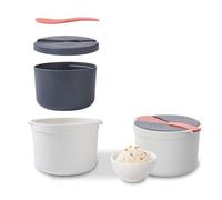 FABULETTA Arrocera para microondas, vaporizador portátil para verduras y pasta con colador