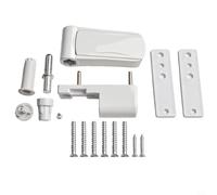 FABULETTA Bisagra de aluminio para puerta con ajuste 3D, amortiguador de silencio integrado para un cierre suave y silencioso, bisagra para puertas de doble acristalamiento