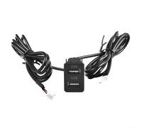 FABULETTA Cable de extensión dual del interfaz del panel del puerto USB del coche 145 cm para el montaje empotrado del tablero de instrumentos con el conector 4Pin y 6Pin