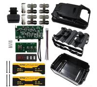 FABULETTA Caja de batería de 10 núcleos 21700 para DCB200 DCB203 para DCB205 18V 20V caja de almacenamiento de herramientas con placa de circuito y kit de montaje de cubierta
